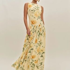 Reformation Camella Dress in Honeyglow